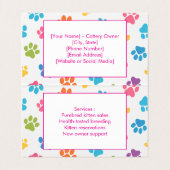 Photo personnalisée du Carte de visite de la batte (Intérieur déplié)