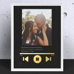Photo Personnalisée du Lecteur de musique<br><div class="desc">Novelty and modern Music Player Modèle photo - Impression personnalisée avec détail réel,  choisissez entre l'or et l'argent. Ajoutez votre propre photo et texte - changez le texte pour répondre à vos besoins - idées cadeaux personnalisées de Ricaso</div>