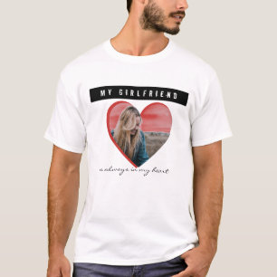 Photo personnalisée en forme de coeur T-shirt