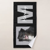Photo personnalisée en mémoire de animal de compag (Serviette de bain)