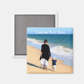 Photo personnalisée et aimant texte Votre propre c (Recto/Verso)