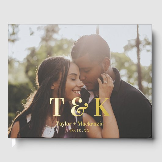 Photo personnalisée et Mariage de monogramme (Recto)