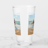 Photo personnalisée et nom de texte en verre (Gauche)