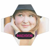 Photo personnalisée et plaque de nom noir (Plat)