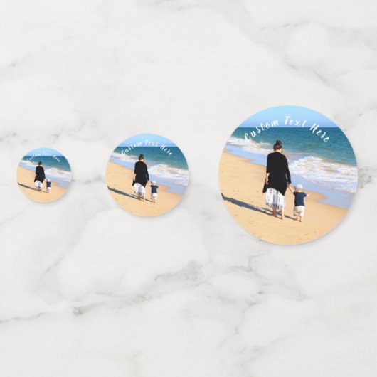 Photo personnalisée et texte Confetti votre propre (Devant)