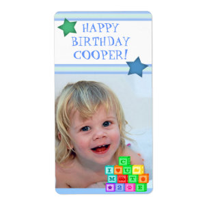 Photo personnalisée Étiquette cadeau d'anniversa
