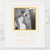 Photo personnalisée Étiquette de vin jaune (Étiquettes simples)