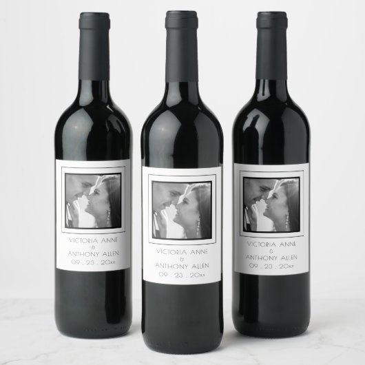 Photo personnalisée Étiquette de vin noir (Bouteilles)