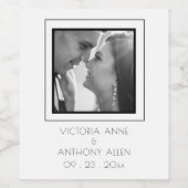 Photo personnalisée Étiquette de vin noir (Étiquettes simples)