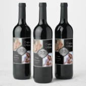 Photo personnalisée Étiquette du vin du 25e annive (Bouteilles)