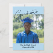 Photo personnalisée Faire-part de graduation recto (Devant)