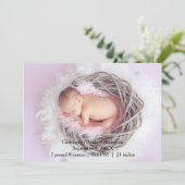 Photo personnalisée Faire-part de naissance bébé (Debout devant)