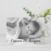 Photo personnalisée Faire-part de naissance modern (Debout devant)