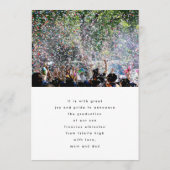 Photo personnalisée Faire-part d'études secondaire (Dos)