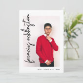 Photo personnalisée Faire-part d'études secondaire (Debout devant)