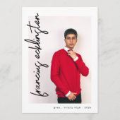 Photo personnalisée Faire-part d'études secondaire (Devant)