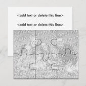 Photo personnalisée "Faux" Puzzle Carte postale - (Devant / Derrière)