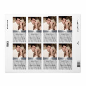 Photo Personnalisée, Faux, Satin Argent, Étiquette (Feuille entière)