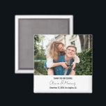 Photo personnalisée Fête de mariage du réfrigérate<br><div class="desc">Photo personnalisée Réfrigérateur personnalisé Aimant de la fête de mariage</div>