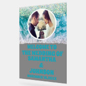 Photo personnalisée Frosted Beach Wedding Bienvenu (Angle)