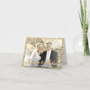 Photo personnalisée Gold Ajouter des noms Merci