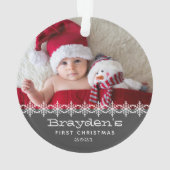Photo personnalisée Gray Babys Premier Noël (dos)