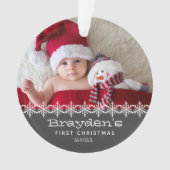 Photo personnalisée Gray Babys Premier Noël (devant)
