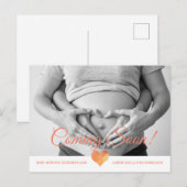 Photo Personnalisée Grossesse Faire-part Bientôt (Devant / Derrière)