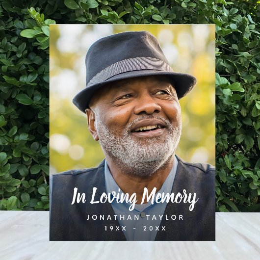 Photo personnalisée Hommage commémoratif funéraire