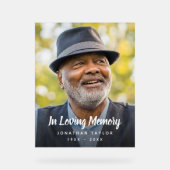 Photo personnalisée Hommage commémoratif funéraire (Recto)