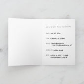 Photo personnalisée Invitation Anniversaire, Cha (Intérieur)