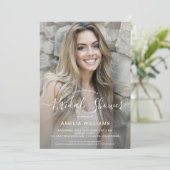 Photo personnalisée Invitation de douche nuptiale (Debout devant)