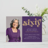 Photo personnalisée Invitation de fête du 60e anni (Debout devant)