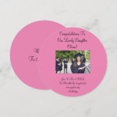 photo personnalisée invitation de graduation flora (Devant / Derrière)