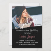 Photo personnalisée invitations de la fête de grad (Devant)