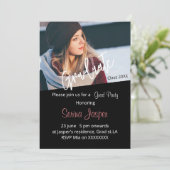 Photo personnalisée invitations de la fête de grad (Debout devant)