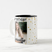 Photo personnalisée Joyeuse Mug d'anniversaire pou (Devant gauche)