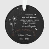 Photo personnalisée "Les adieux ne sont pas pour t (devant)