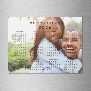 Photo personnalisée Magnet Calendrier 2026