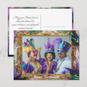 Photo personnalisée Mardi Gras Magic Carte postale