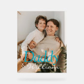 Photo personnalisée moderne Daddy & Baby Name Keep (Recto)