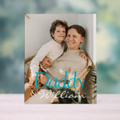 Photo personnalisée moderne Daddy & Baby Name Keep (Neutre)