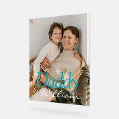 Photo personnalisée moderne Daddy & Baby Name Keep (Angle)