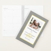 Photo personnalisée Moderne Gris & Jaune Mariages  (Devant avec enveloppe)