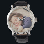 Photo personnalisée Montre personnalisée<br><div class="desc">Photo personnalisée. Vous pouvez créer vos propres montres photo personnalisées en ajoutant une photo de votre ordinateur,  ou en ajoutant votre nom ou votre initiale sous forme de monogramme. Un cadeau parfait pour garder vos souvenirs.</div>