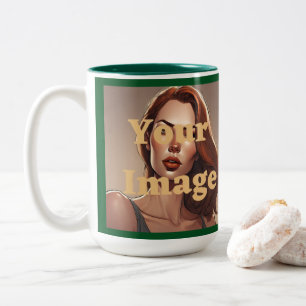 Photo personnalisée Mug blanc blanc à deux tons