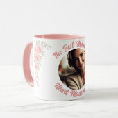 Photo Personnalisée Mug Floral - La Meilleure Mama (Devant gauche)