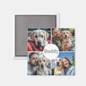 Photo personnalisée Nom du collage Magnet de chien (Recto/Verso)