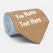 Photo personnalisée Nom du texte Cravate Votre amo (Roulé)