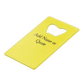 Photo personnalisée Nom Monogramme Citation Jaune (Devant Angle)